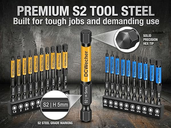 Impact Hex Head Driver Bits for Extended Reach