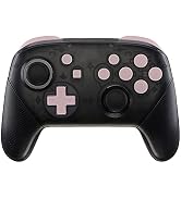 eXtremeRate Cherry Blossoms Pink ABXY D-pad ZR ZL L R Keys for Nintendo Switch Pro Controller, Gl...