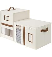 StorageWorks 2-Pack Bed Sheet Organizers and Storage, Foldable Bedsheet Holder for Linen Closet, ...