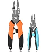 Pullther Fishing 7.5"Fishing Split Ring Pliers, 5.5"Fishing Pliers, Multi-Function Fishing Gear w...