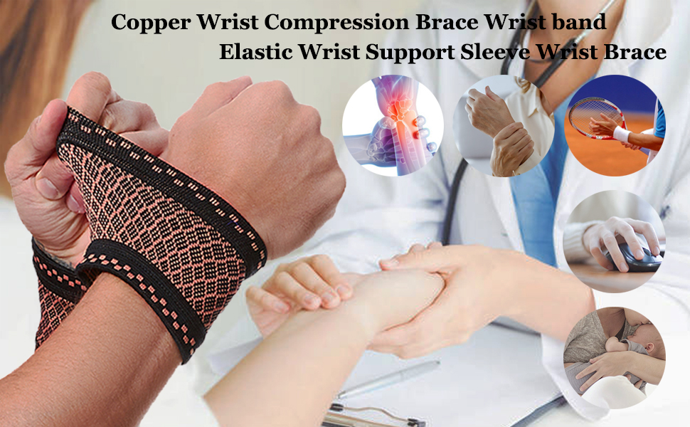 Copper Wrist Compression Brace