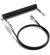 MAMBASNAKE C01 Ultra RGB Coiled Keyboard Cable,Pro Custom USB-C Aviator Cable for Gaming Keyboard...