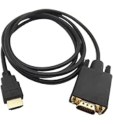 HDMI to VGA Adapter Cable, Haokiang 6ft/1.8m Gold-plated 1080P HDMI Male to VGA Male Active Video...