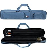 GSE 3x4 Soft Pool Cue Case Billiard Pool Cue Stick Carrying Bag - Holds 3 Butts and 4 Shafts (Sev...