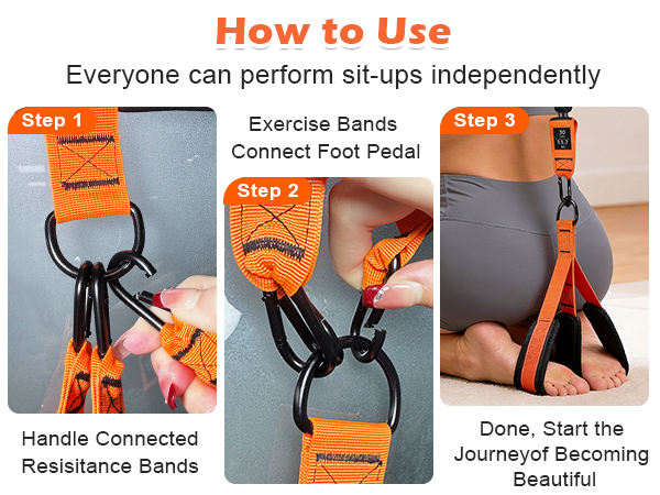 foot resistance bands with handles