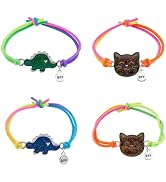 SUPERFINDINGS 4 Pieces Animal Color Changing Bracelet 5CM Temperature Sensing Mood Bracelet Dinos...