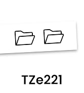 Brother Genuine P-touch TZe221 Label Tape in cardboard pack: Black on White 9mm