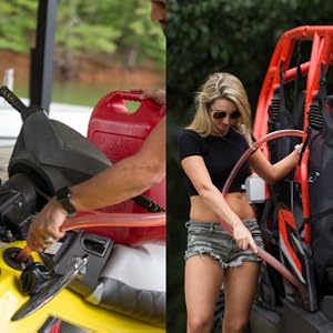 Versatile gas siphon hose for several uses