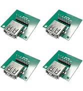 IYUANEPRO USB 2.0 Female Type A PCB Test Socket Breakout Board 4Pack, Test Port, PCB Adapter, for...