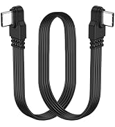LANMINGLEL Short 90 Degree USB Type C 2.0 Flat Cable,PD 65W USB C 2.0 Fast Charge Cable,Short USB...