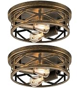 VONLUCE Flush Mount Ceiling Lights, 2-Light Hallway Ceiling Lighting Fixtures, 11 inch Farmhouse ...