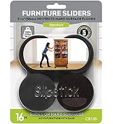 Slipstick CB135 Premium Felt Furniture Sliders for Hardwood Floors (16 Pack) Reusable 2-1/4” Roun...