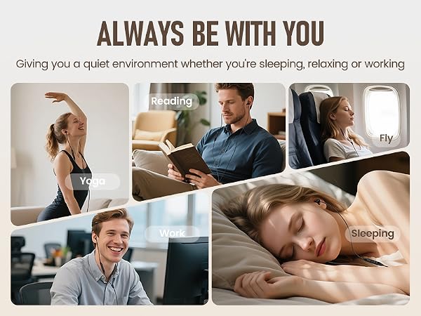 sleep earphones for Fly Work Reading