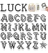 Rhinestone Self-Adhesive Letter Patches for Clothing: Kingsow 56pcs Black Rhinestone Bling Letter...