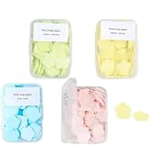 ydzqdxzz Paper Soap, 4 Different Scented Mini Fresh Portable Disposable Petal Hand Wash Sheets, D...