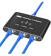 PoE Splitter 1 in 3 Out, Gigabit 3 Port PoE Switch, IEEE 802.3at/af Compliant, 30W per Port Power...