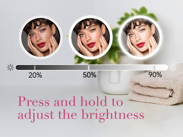 brightness adjustable.travel magnifying mirror,makeup mirror