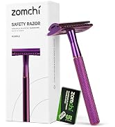 ZOMCHI Double Edge Safety Razor with 5 Safety Razor Blades, Women & Men’s Safety Shaving Razor, R...
