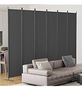 Helios&Hestia 6-Panel 6 ft Tall Indoor Folding Room Divider, Portable Privacy Screen, Freestandin...