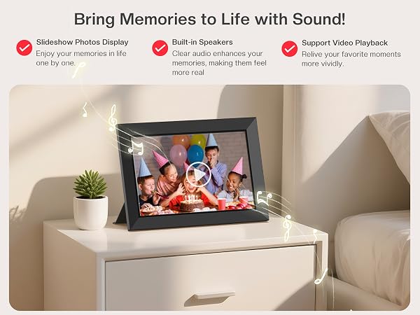 frameo digital frame wifi picture photo video share moment from phone