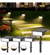 Consciot Solar Lights Outdoor Waterproof, 3 Color Solar Garden Light, Adjustable 170° Spot Lights...
