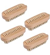 Tbestmax Cleaning Nail Fingernail Brush Wood 2 Side for Manicure Pedicure Women Kids 4 Pack