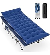 Slendor Folding Camping Cot, Sleeping Cot for Adults with Carry Bag, Mattress, 1200D Layer Oxford...