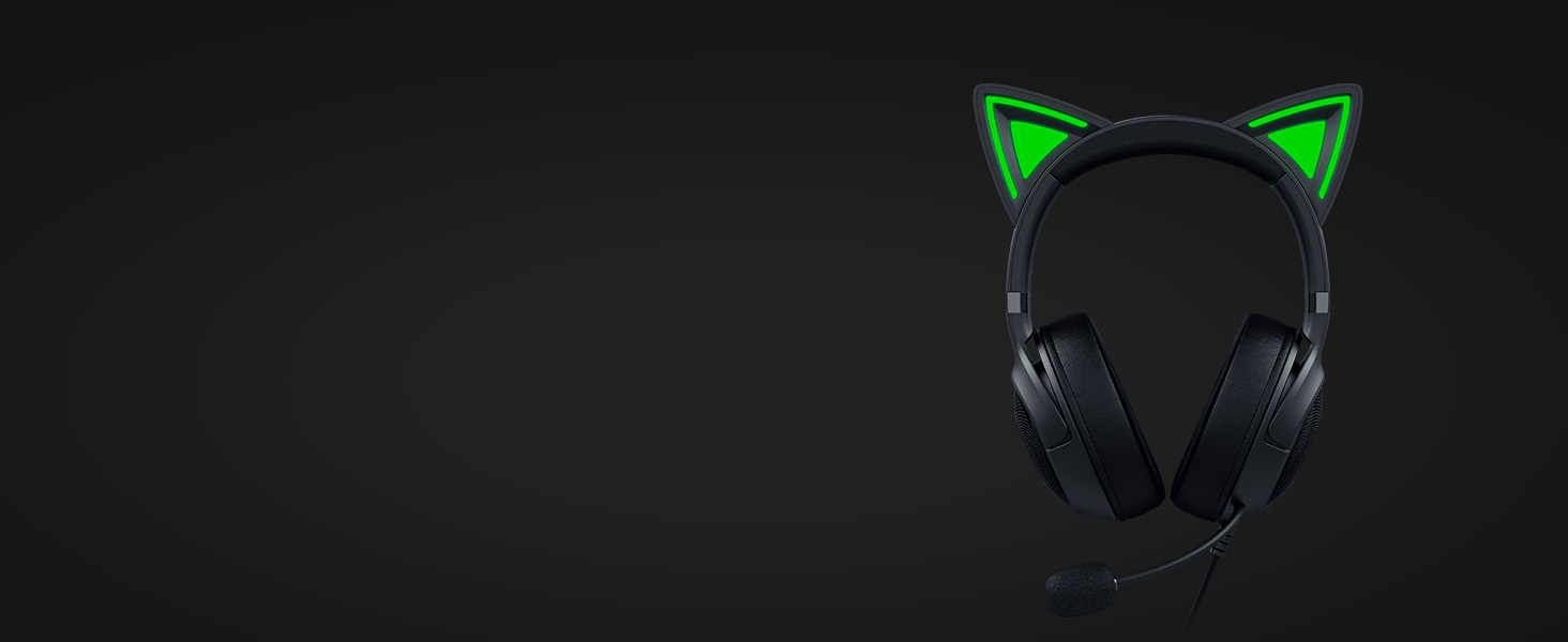 Kitty Ears headset headphone gaming stream youtube live watching virtual video Twitch
