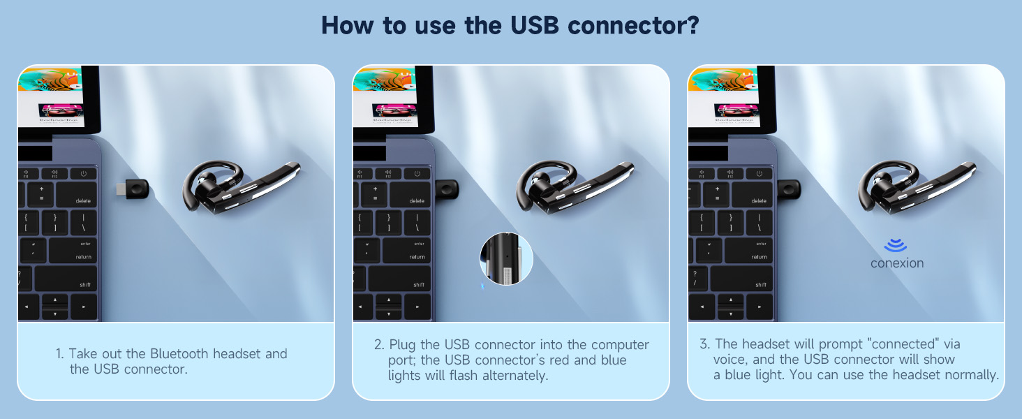 how to use the usb connector