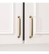 Goldenwarm 10 Pack 5 Inch Champagne Bronze Cabinet Pulls Kitchen Cabinet Handles Solid Zinc Alloy...