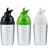 Nicunom 3 Pack Salad Dressing Shaker, 7 Oz Good Grips Dressing Mixer Shaker Bottles, Black & Whit...