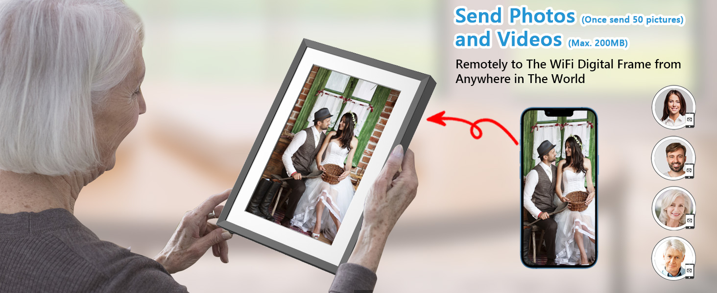 10.1 Inch WiFi Digital Picture Frame Digital Photo Frame