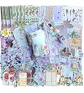 BLEDS 400PCS Vintage Journaling Supplies Pack, Scrapbook Paper Kit Aesthetic Scrapbook Paper Set ...