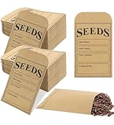 LOTMER 200 Pieces Seed Saving Envelopes, 3.2x4.8 Inch Seed Packets Envelopes, Sealing Kraft Seed ...