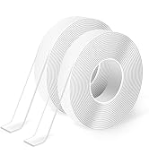Art3d Nano Double-Sided Adhesive Tape (2-Roll of 10FT), Multipurpose Transparent Foam Tape for Ca...