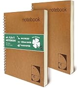 le vent 2 pack Grid Paper Large Spiral Notebook 8.5 x 11 with 100gsm Thick Paper - Square Graph Q...