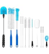 Set of Long Handled Stainless Steel Cleaning Brushes Designed for Cleaning Sports Bottles, Baby B...