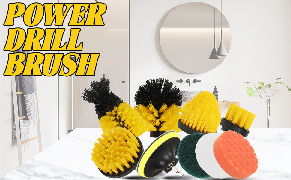Drill Brush for Cleaning Bathroom