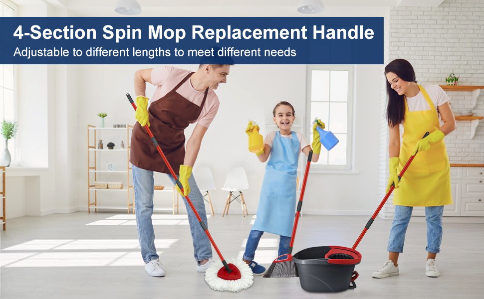 Spin Mop Handles for O Cedar Spin Mop System & Brooms