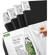 Binder with Plastic Sleeve 4 Pack 8.5"x11" Demo Book Black Portfolio Folder with Protective Film ...