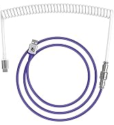 Lexonelec Custom Coiled Keyboard Cable, 2.0M(0.66ft) USB-C to USB-A TPU Mechanical Keyboard Cable...