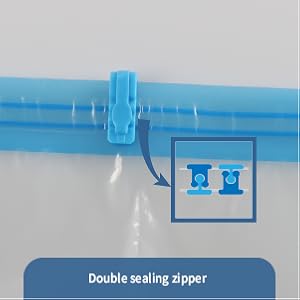 Double sealing zipper for long-lasting and easy operation
