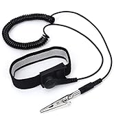 STREBITO Anti Static Wrist Strap, 11" ESD Wrist Strap Grounding Wristband Adjustable Antistatic B...