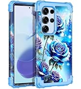 Miqala for Galaxy S25 Ultra 5G Case,Glow in The Dark Three Layer Heavy Duty Shockproof Full Prote...