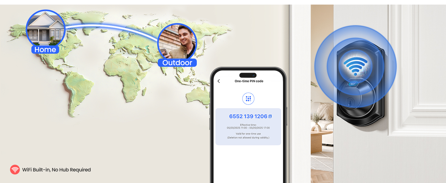 Built-in WiFi for remote control from anywhere