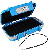 Portable Safe Box, Personal Lock Box, 4 Digit Combination Security Box, Lockable Beach Travel Saf...