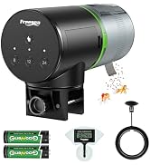 FREESEA Fish Feeder Automatic Dispenser: Aquarium Flakes Food Feeder with Timer Battery