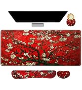 ArtSo Large Gaming Mouse Pad, Keyboard Wrist Rest Pad & Wrist Support Mousepad Set, Stitched Edge...