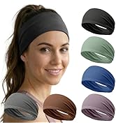 Acozycoo 6 Pack Headbands for Women - Non Slip Soft Wide Hair Bands for Yoga, Fashion, Workouts, ...