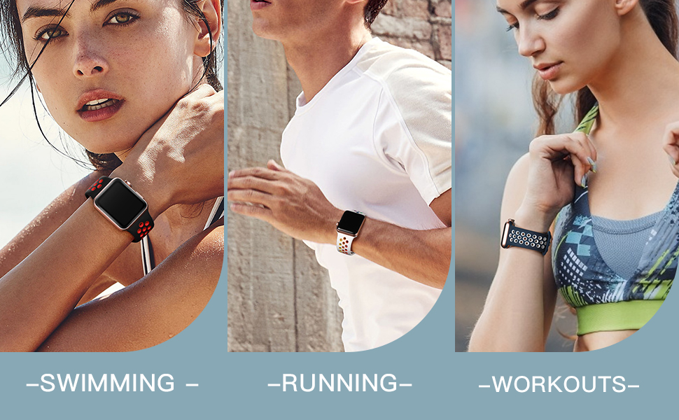 apple watch bands for mens womens Breathable waterproof for swimming, climbing, hiking, camping